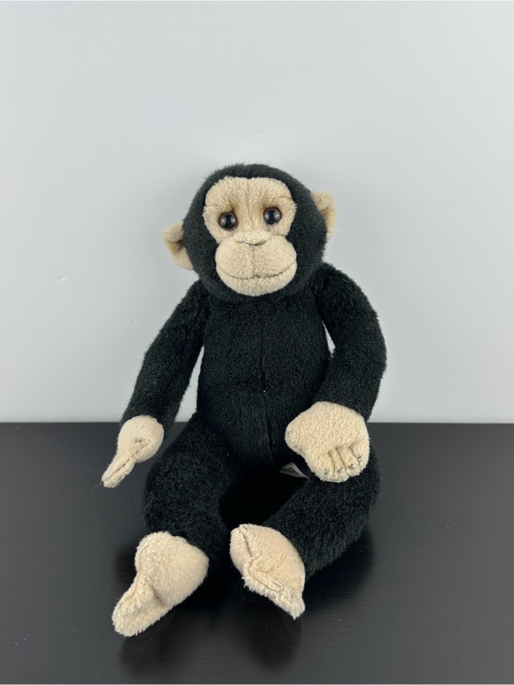 Lelly Venturelli Rare Chimpanzee Monkey 9” Realistic Black Tan Chimp Plush